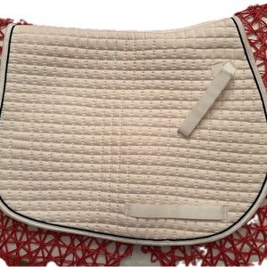 White Quilted Pony Saddle Pad